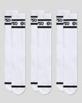 3 Pack - Logo Stripe Crew - White