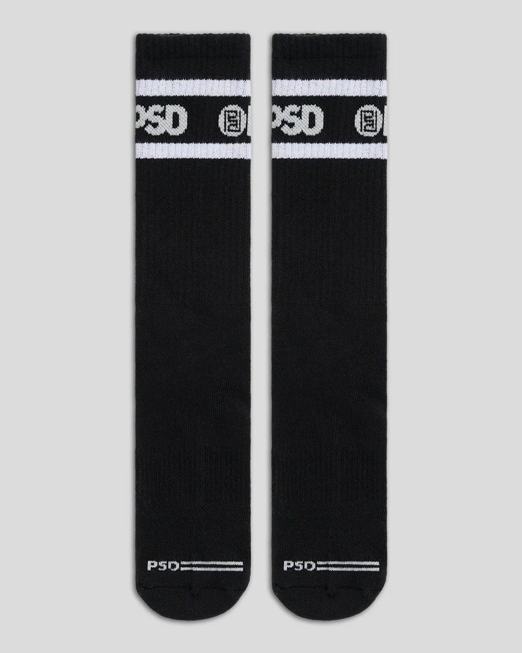 3 Pack - Logo Stripe Crew - Black
