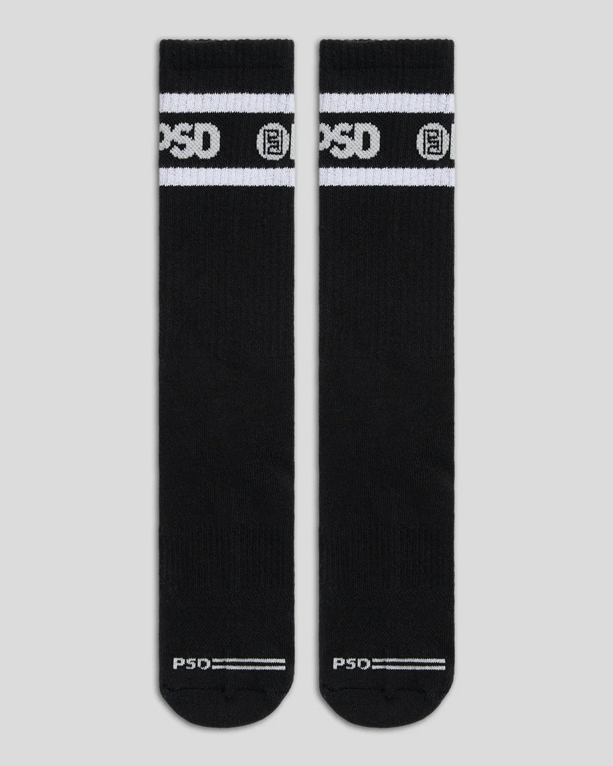 3 Pack - Logo Stripe Crew - Black